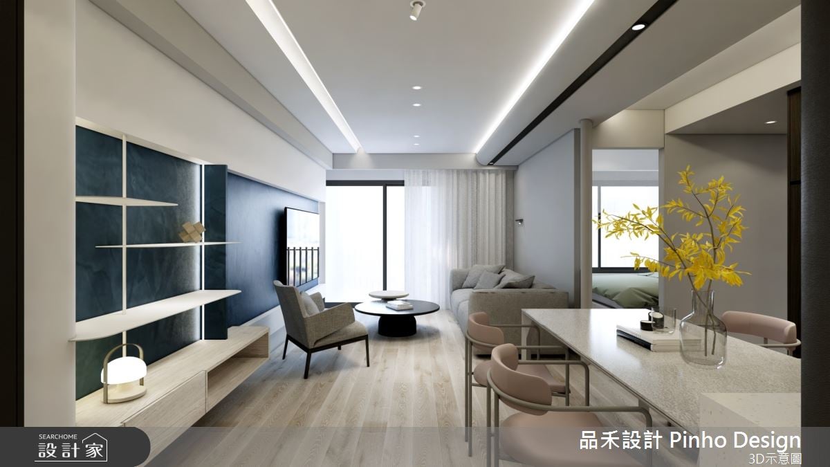 簡約風居所讓生活回歸純粹、愜意！倫敦藍+藝術塗料，打造獨具魅力的生活...