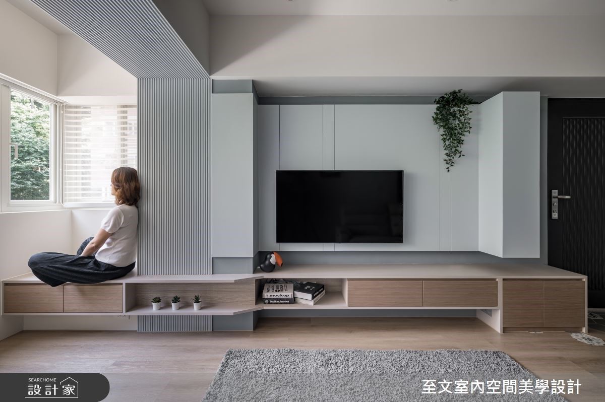 六角磚 x 天藍色詮釋老屋翻新後的自在生活！16 坪北歐風小宅展現單身女...