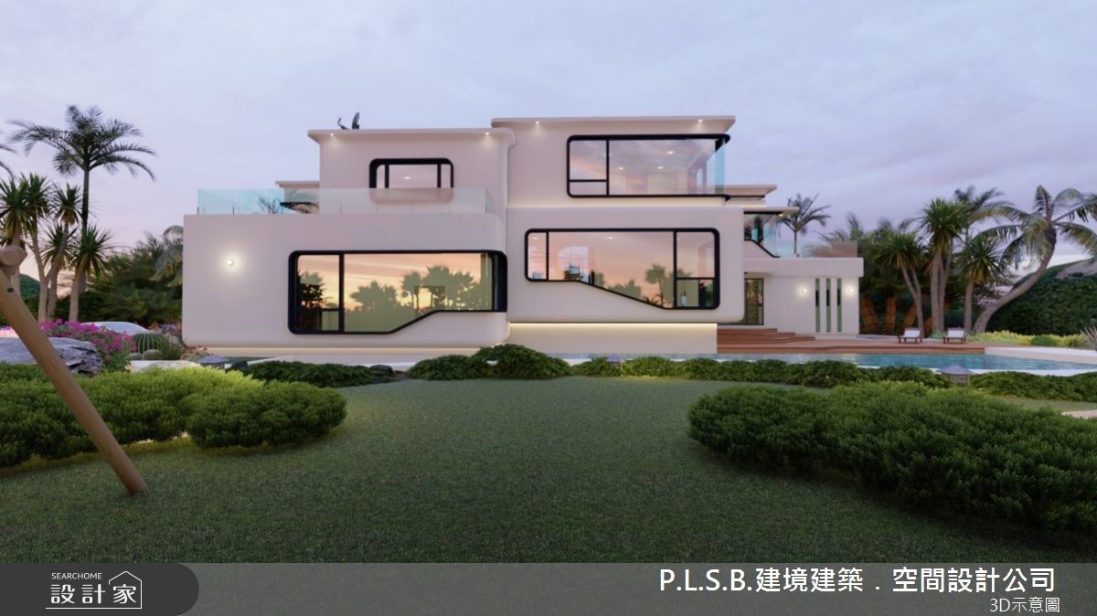 奢華生活體驗！方塊盒子堆疊而成的景觀度假別墅