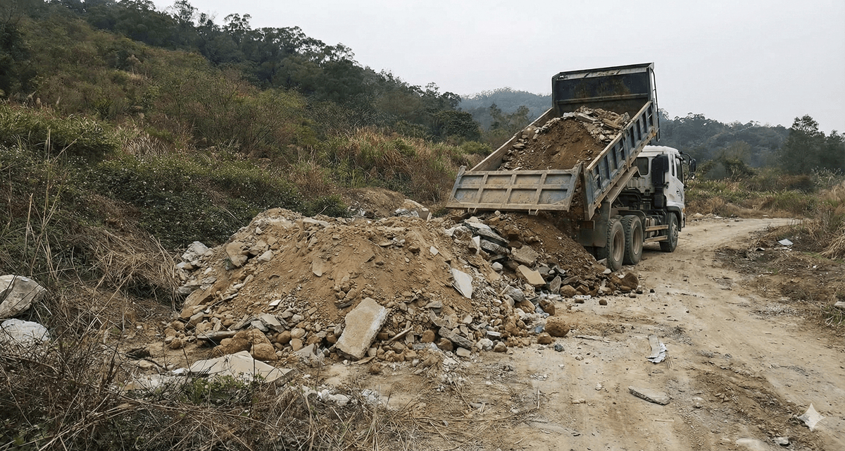 內政部國土管理署於2026年全面落實「土方新制」，卻因配套緩衝引起廣大爭議與討論。（圖片來源：Gemini）