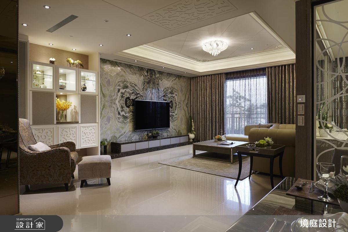 牆會流動！同一塊大理石砌出混搭宅精緻表情