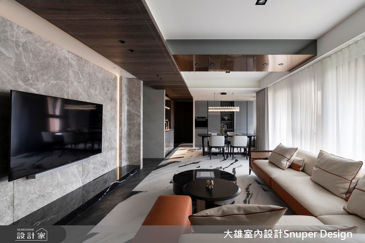 40坪現代輕奢宅邸，鋪敘木質、石紋、寄寓質樸溫煦的空間意象