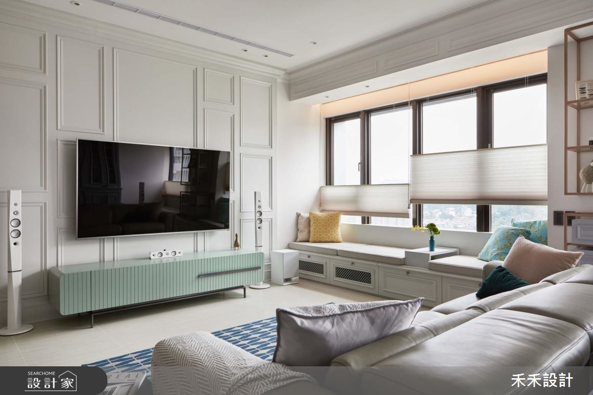 新古典微甜單身宅！大餐桌+美形收納+休閒臥榻 一圓質感家設計