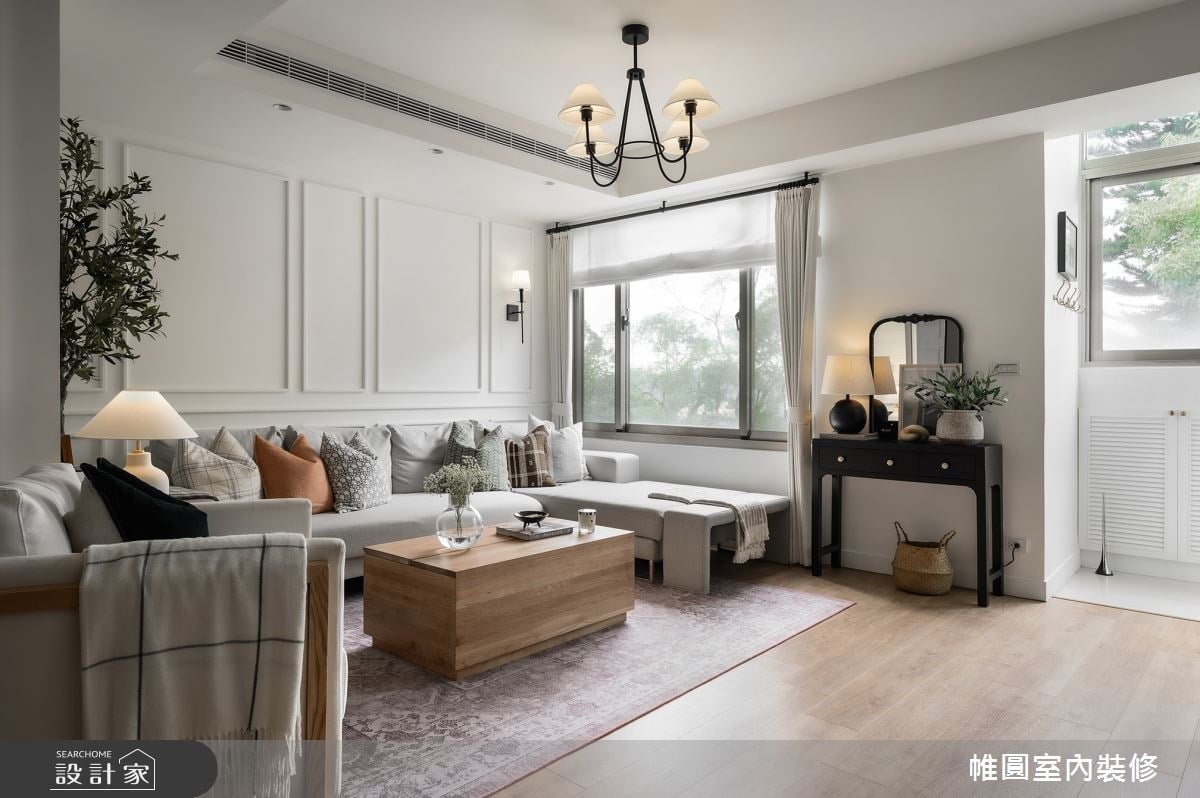 複層老屋改造計畫！電視牆鑲嵌美式壁爐、L型廚房改中島吧台，實踐 C'est...