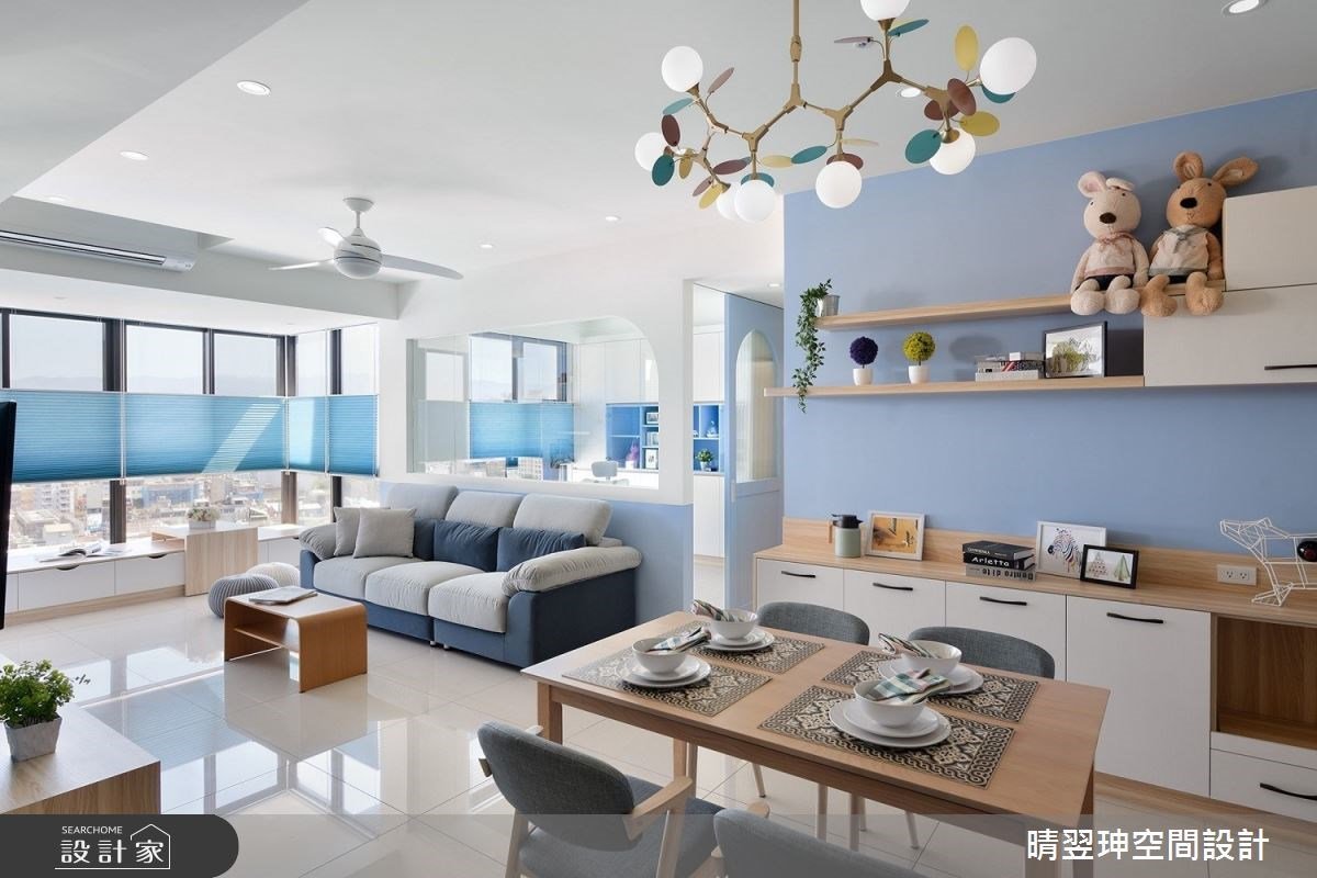 就是這麼幸福！23 坪蔚藍色北歐假期，迎接迷人陽光和舒適開放感！