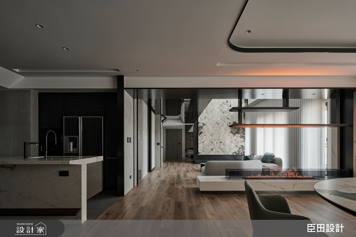 月球靈感的餐廳穹頂，80坪中古屋翻新展現沉穩優雅的現代風層次