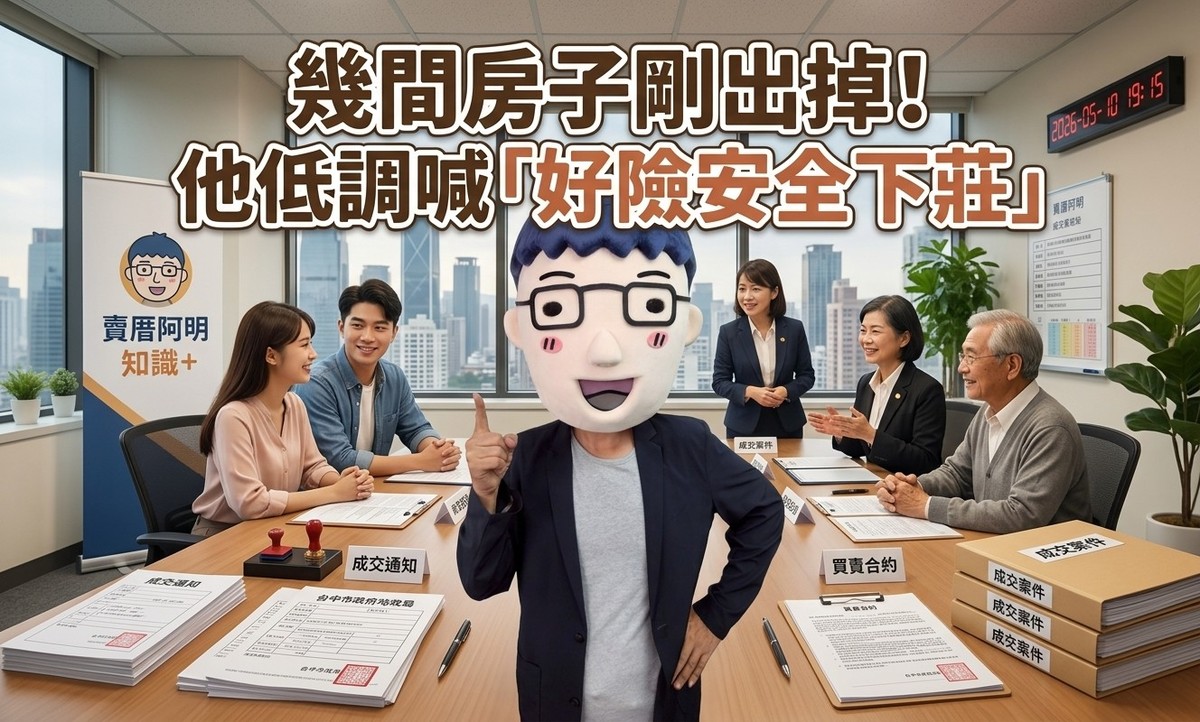 幾間房子剛出掉！他低調喊「好險安全下莊」 網友：這波房地產會比想像中...