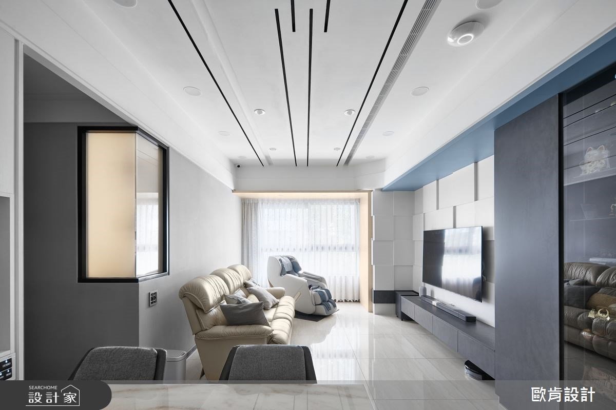 瀰漫自然氣息的無壓現代風！以沈靜蔚藍，描繪一家四口的幸福日常