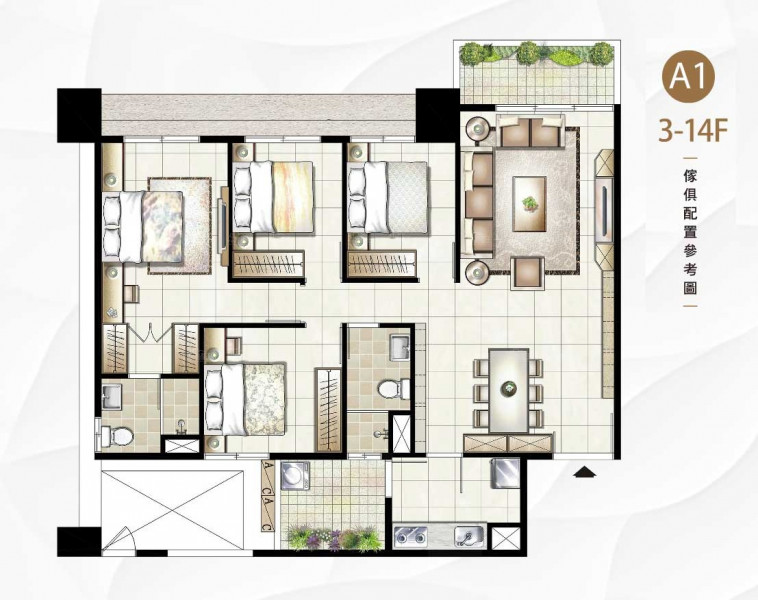 四房規劃學問大 「玄泰PTW」房廳衛每間都開窗