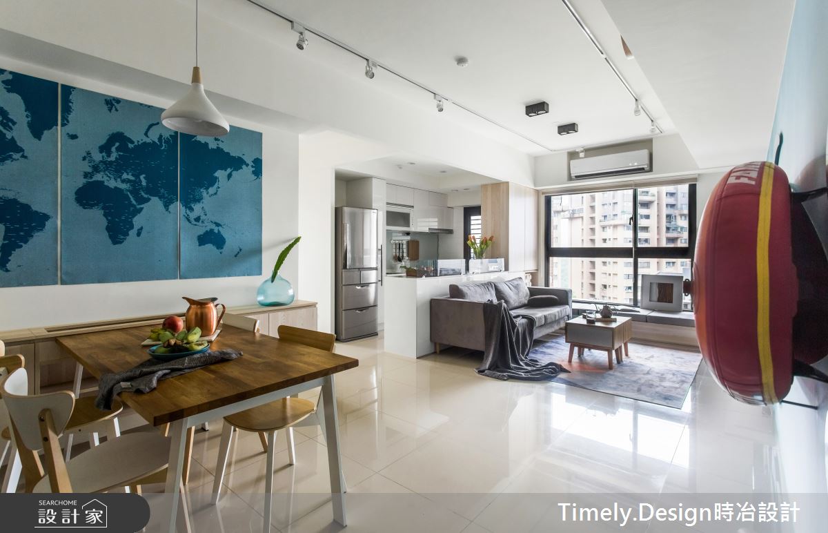 跟著鯨魚乘風破浪！俯視 20 坪混搭宅的開闊視野