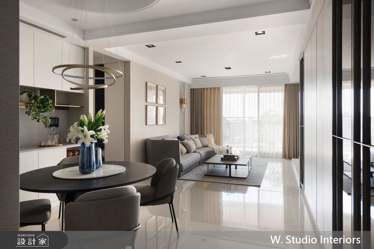 一絲香檳金的華麗神采！日光陽台Ｘ時尚主臥 詮釋59坪精品宅的優雅俐落