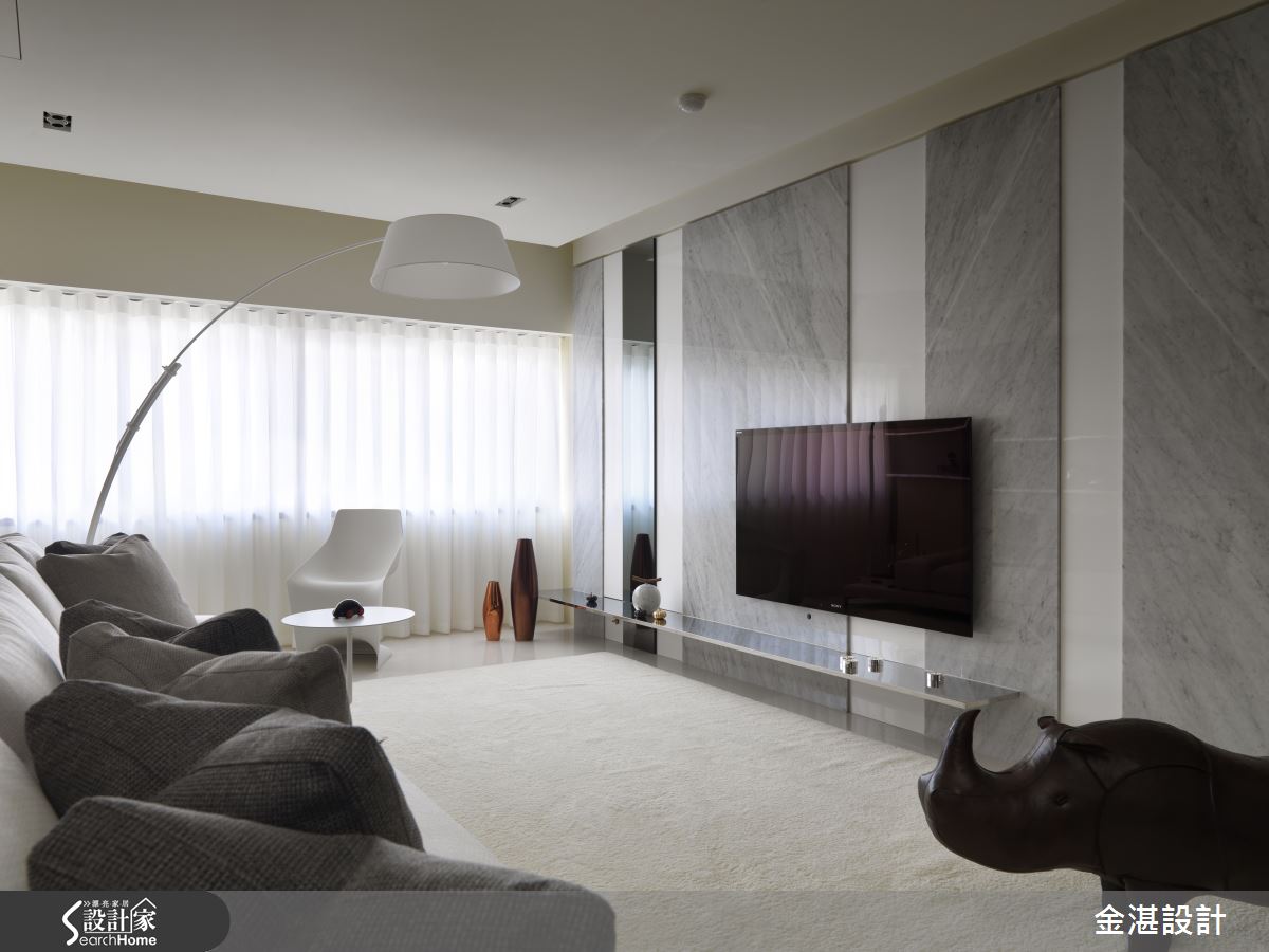 材質串連開放式場域設計 鮮活 35 坪現代居家