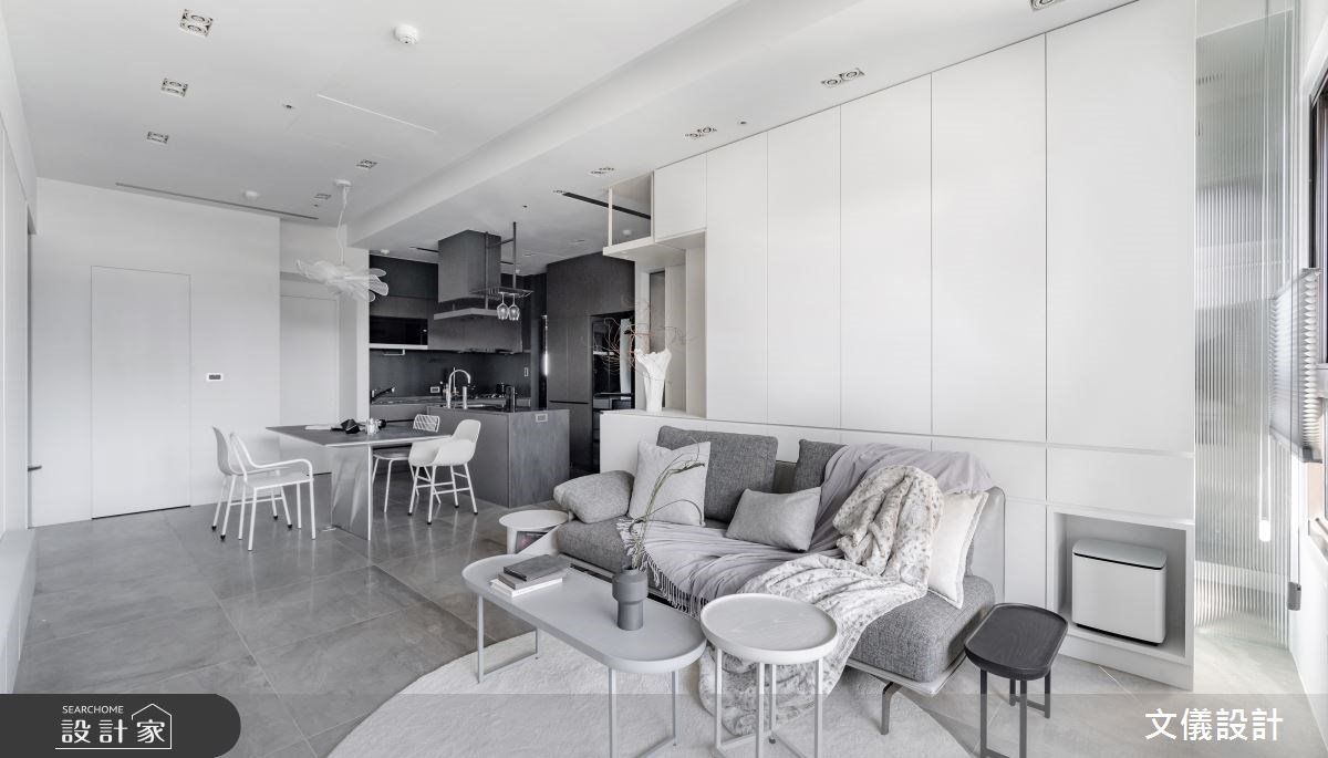 帶點叛逆的極簡黑白灰！25坪現代風小宅暗藏大大機能感