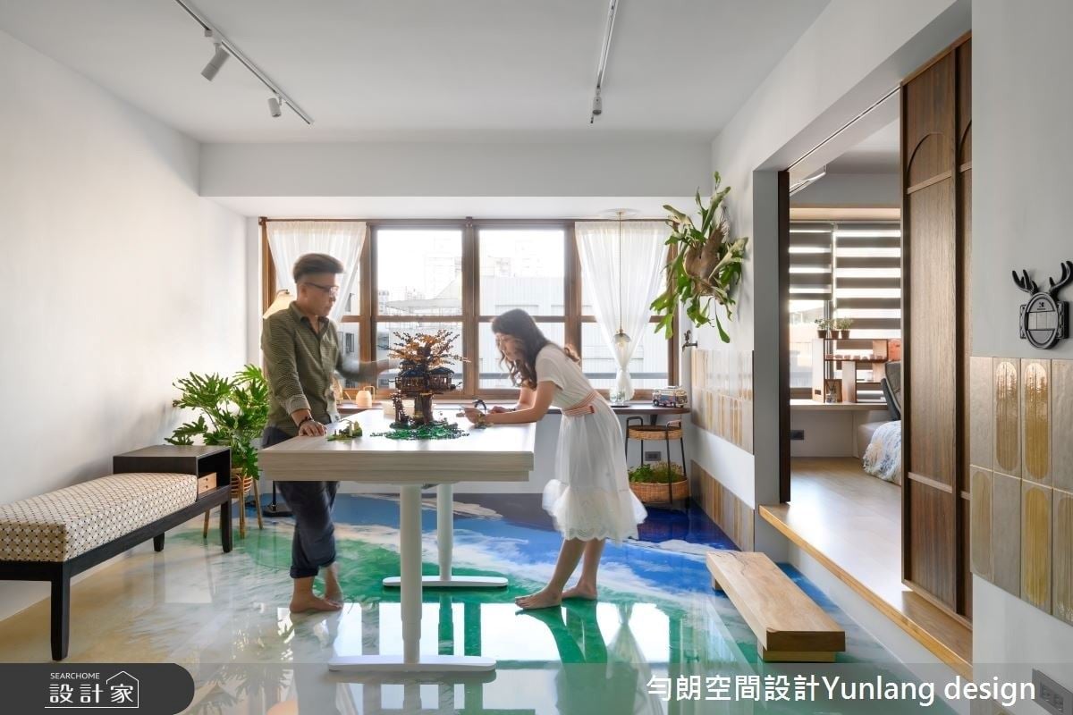 高雄35坪規劃一房三廳！41年老屋以倆人與豹龜生活為藍本，用特殊塗裝將...