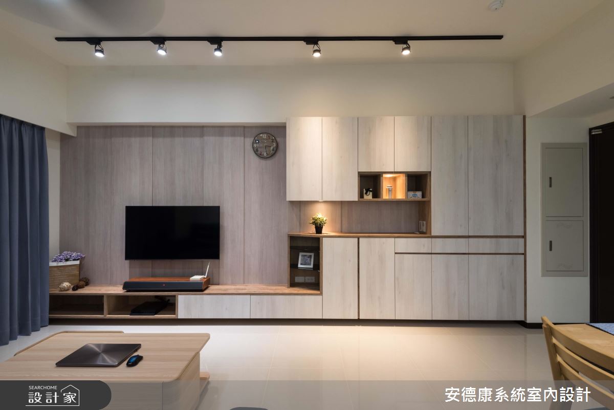 莫蘭迪色 X 收納最大化！30 坪北歐宅輕鬆改善大樑問題