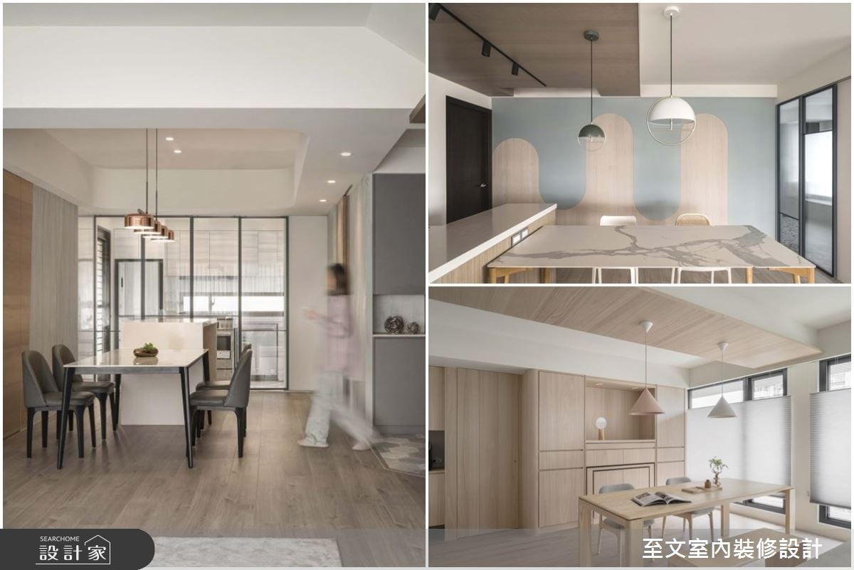 三種機能餐廚進化！中島取代餐桌、擴充料理區，拉門巧妙切換料理與生活情境