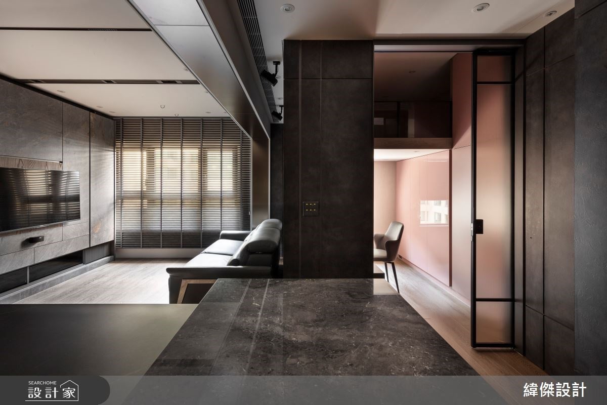 24 坪規劃「真」三房兩廳！沈穩大理石與實木交織，建構三代同堂共樂生活...