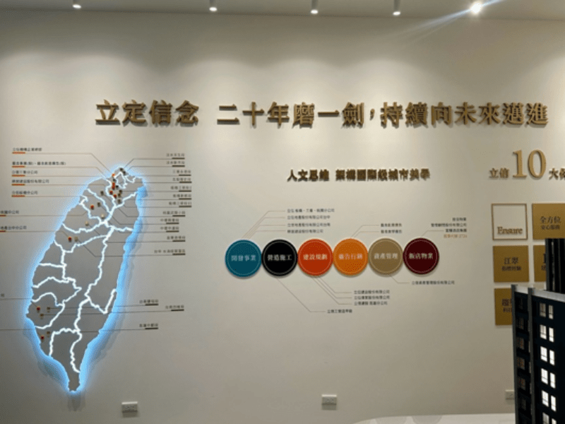 立信機構事業版圖(攝影:樂屋特派員) 立信機構事業版圖(攝影:樂屋特派員)