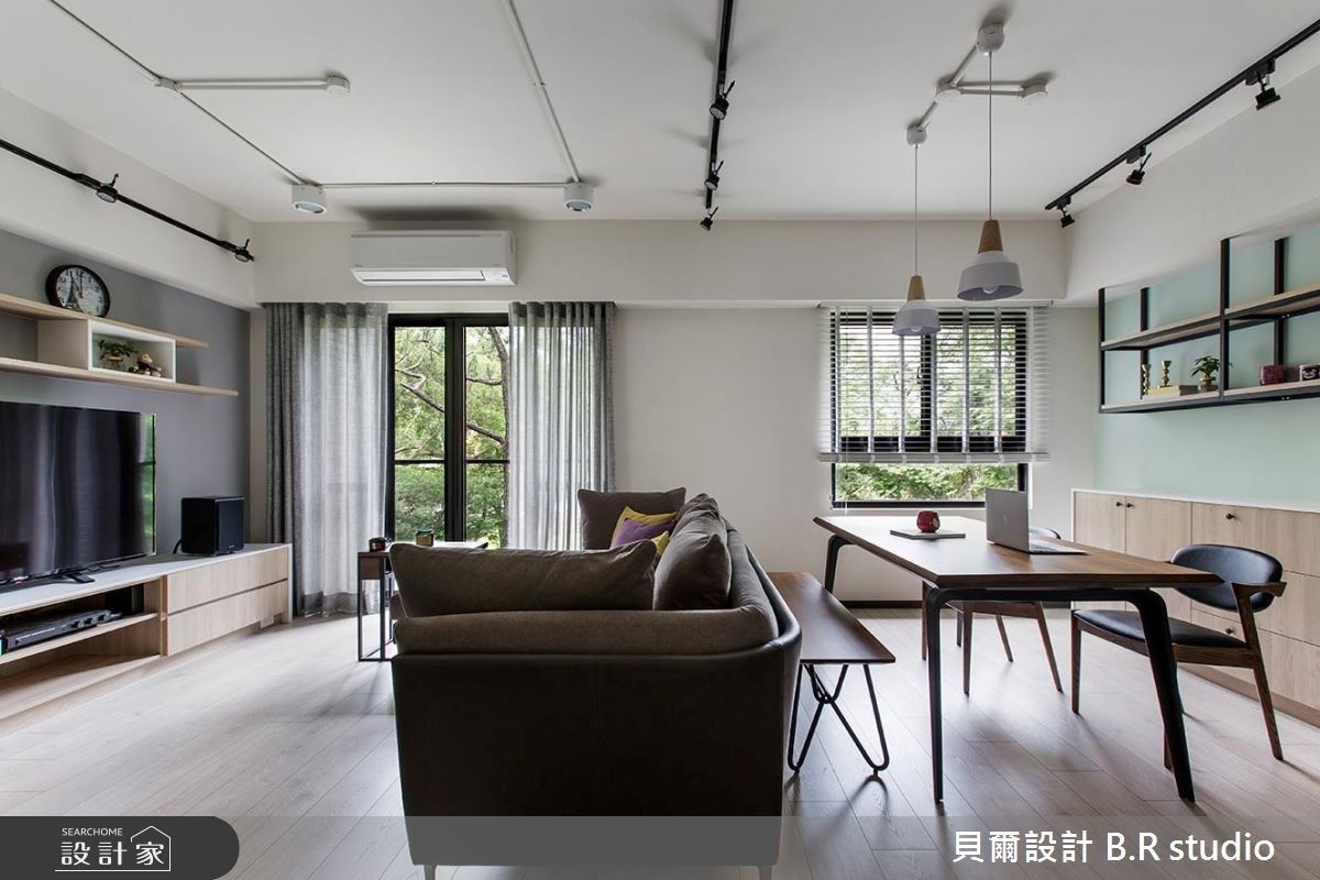 小家庭房間夠用就好！少一房，還給綠意北歐宅開闊與自在