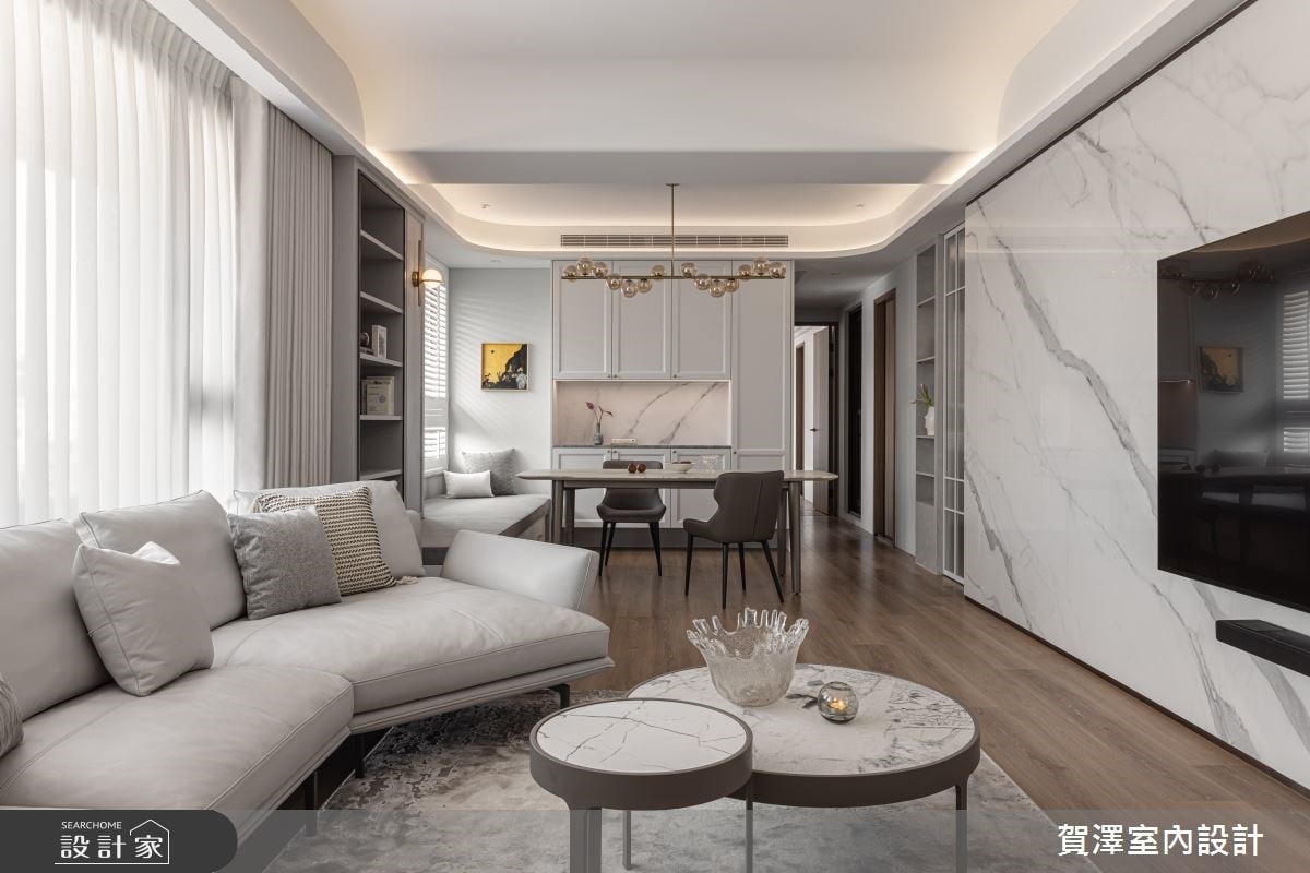 不再煩惱狹長屋型與尷尬大樑！優雅大器的設計進駐，現代風親子宅盡顯超...