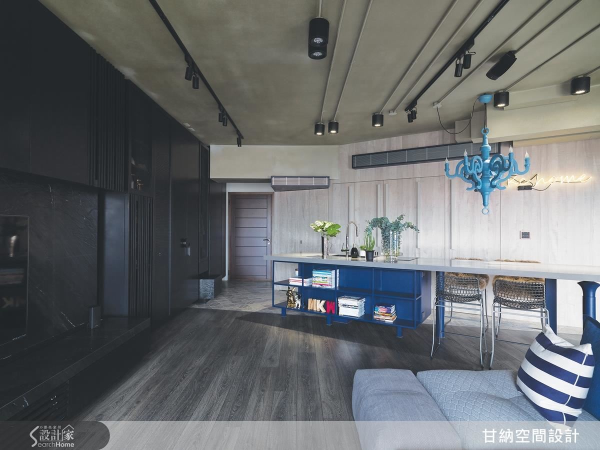 圓弧舞出空間自在，用色彩轉化出若隱若現的工業面貌