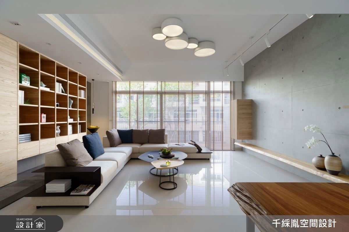 台南85坪透天別墅混搭風格，以清水模、樂土與木質交織清楚系私宅